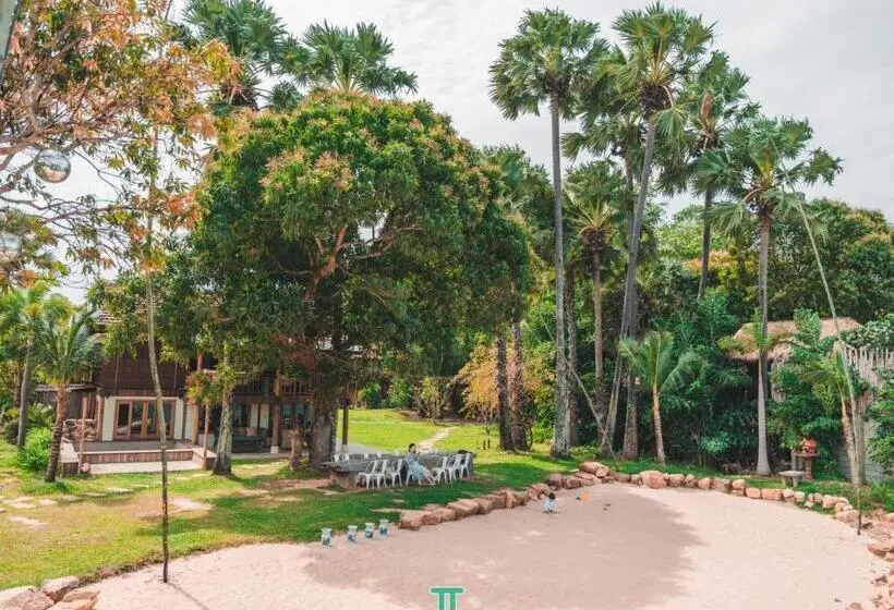 اتاق خانوادگی با چشمانداز باغ, Devi Kampot Resort At Phum Kampot