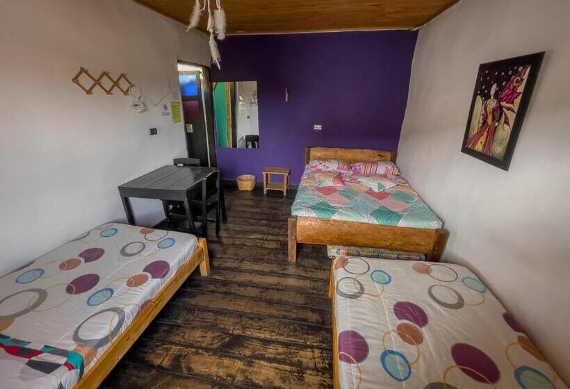 غرفة قياسية رباعية حمام مشترك, Hostal Bambu