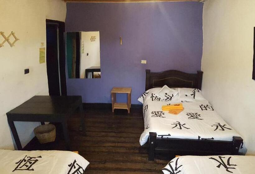 غرفة قياسية رباعية حمام مشترك, Hostal Bambu