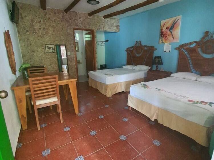 חדר סטנדרט שתי מיטות זוגיות, Villa Colibri Bacalar