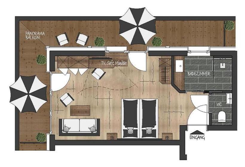 小型套房带阳台, Metzgerwirt