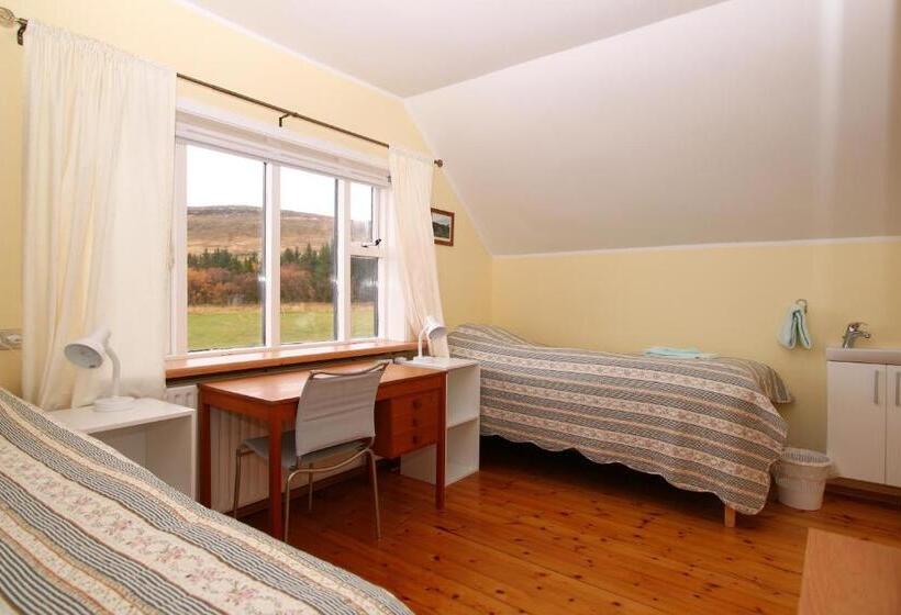 اتاق استاندارد با سرویس بهداشتی مشترک, Guesthouse Steindórsstadir, West Iceland