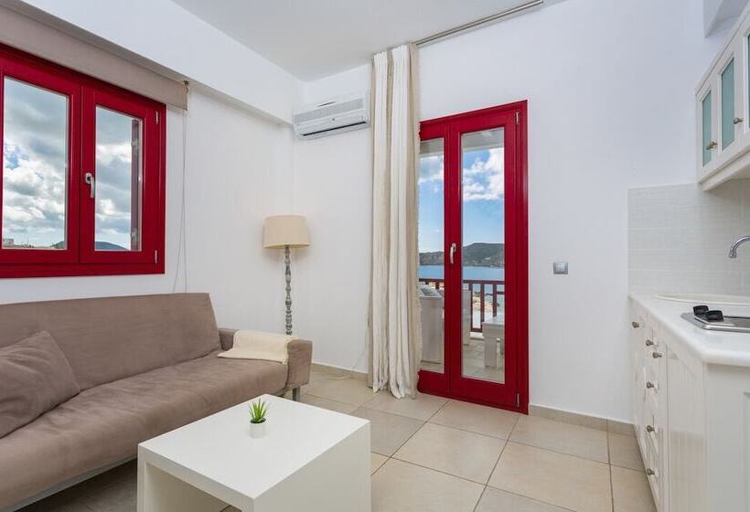 침실 1개 바다 전망 아파트, Katerina Mare