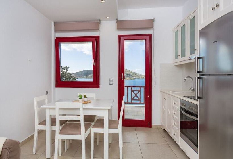 침실 2개 바다 전망 아파트, Katerina Mare