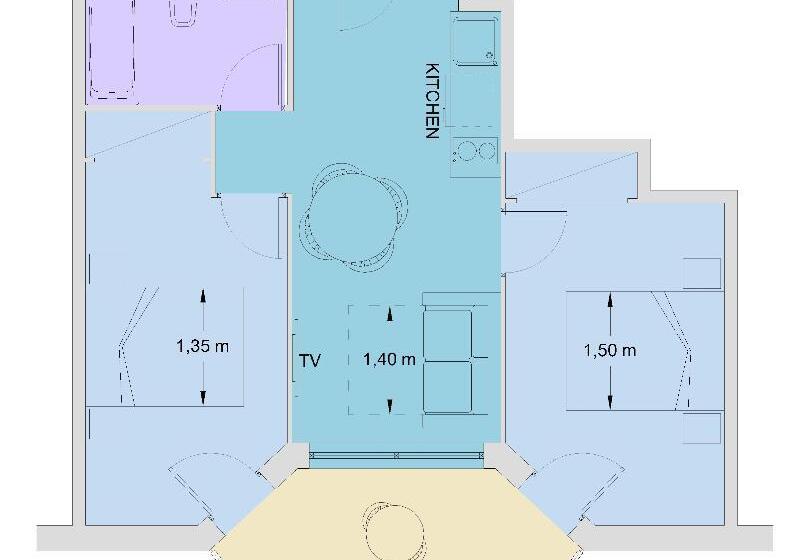 带1个卧室的公寓, Aparthotel Miami Park