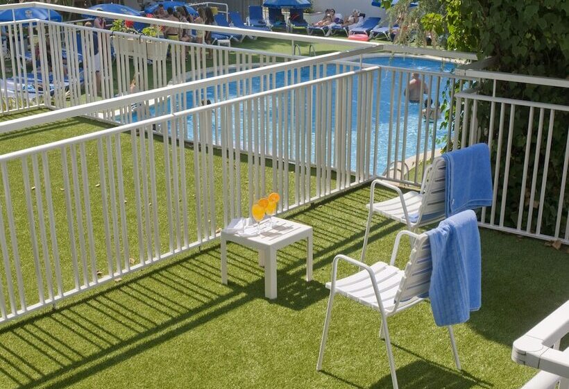 1침실 발코니 아파트 풀장 전망, Ght Balmes, Hotel Aparthotel&splash