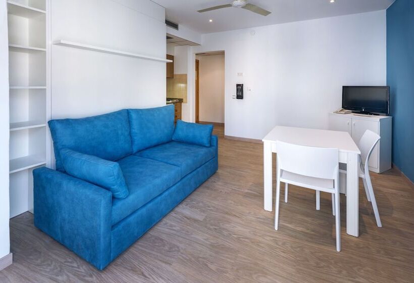 1침실 발코니 아파트 풀장 전망, Ght Balmes, Hotel Aparthotel&splash