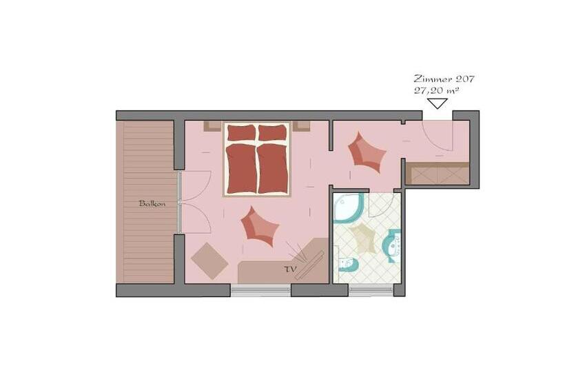 Comfort room with balcony, Maria Theresia