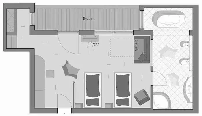 Deluxe-huone Parveke, Maria Theresia