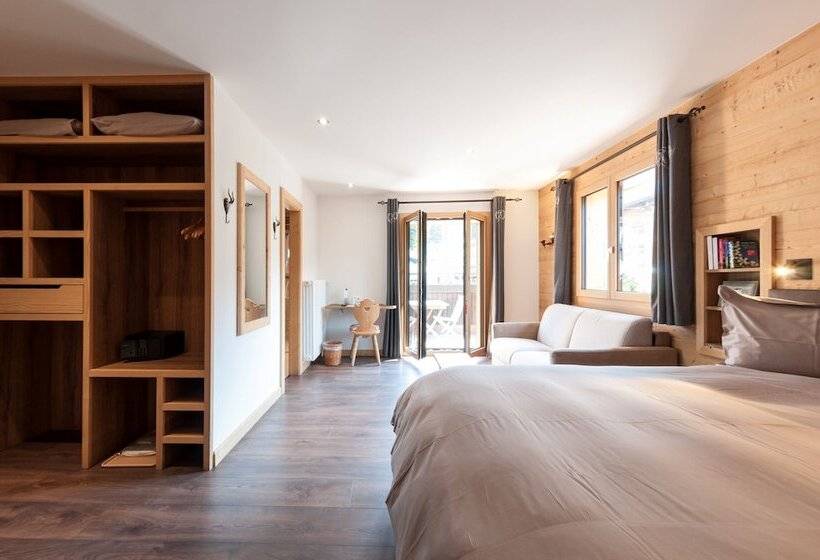 غرفة قياسية مزوَّدة بشُرفة, Alpe Fleurie Hôtel & Restaurant