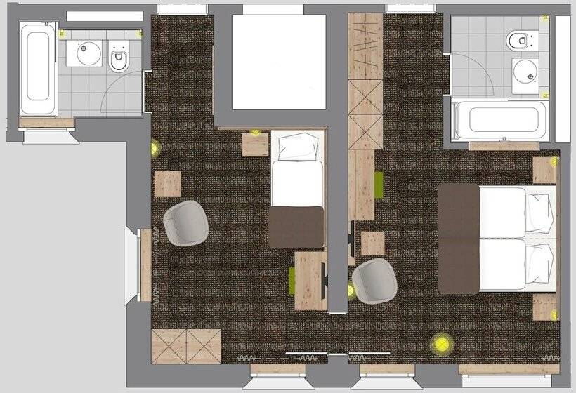 Komfort Trippelrum, Garni Chesa Mulin