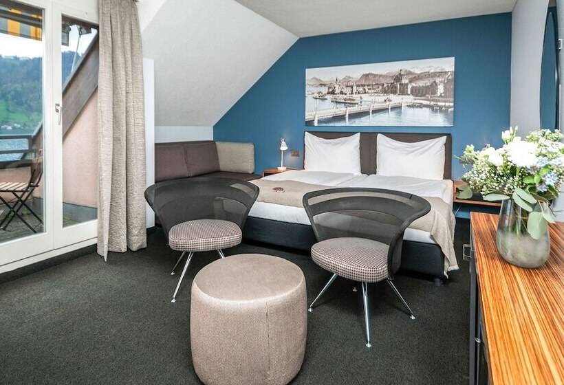 غرفة سوبيريور إطلالة على البحيرة, Seehotel Kastanienbaum