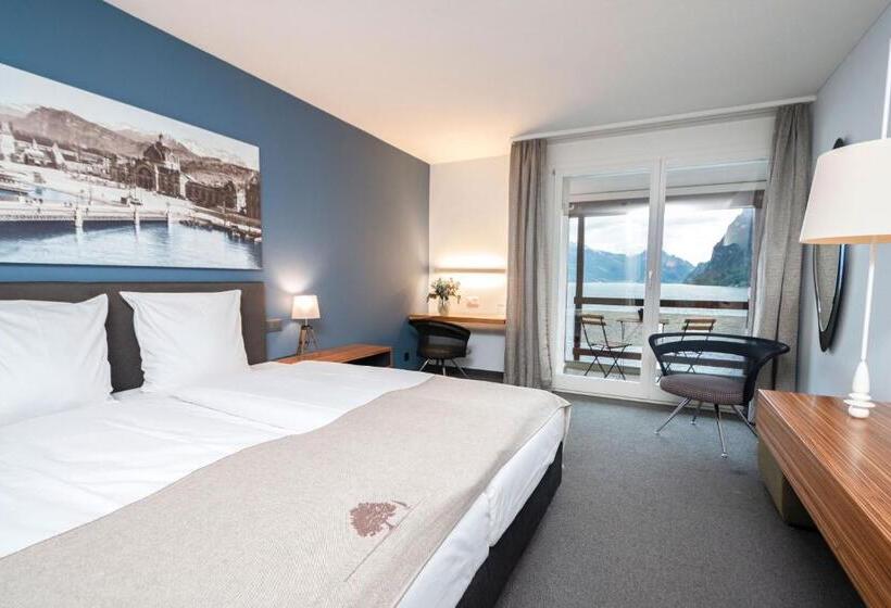 غرفة قياسية مطلّة علي البحيرة, Seehotel Kastanienbaum