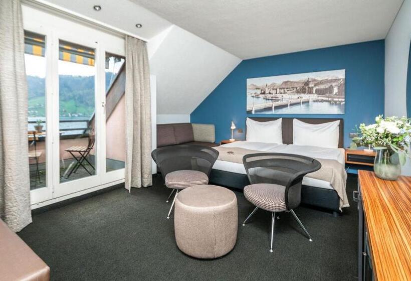 Superior room with lake view, Seehotel Kastanienbaum