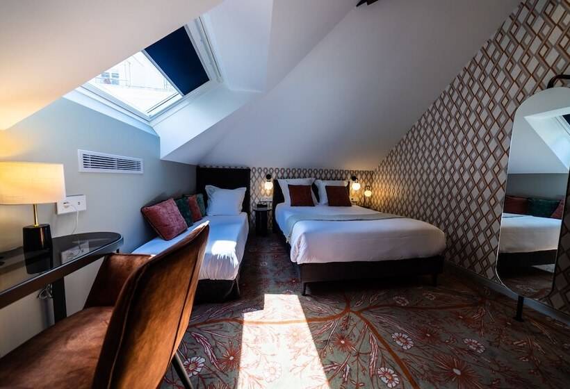 חדר סטנדרט לשלושה, Hôtel Paulette Rouen Centre Cathédrale