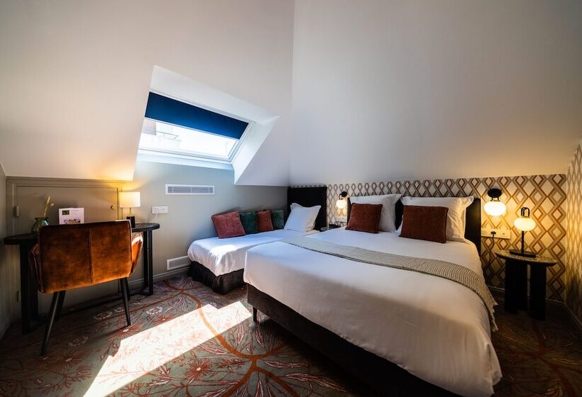 חדר סטנדרט לשלושה, Hôtel Paulette Rouen Centre Cathédrale