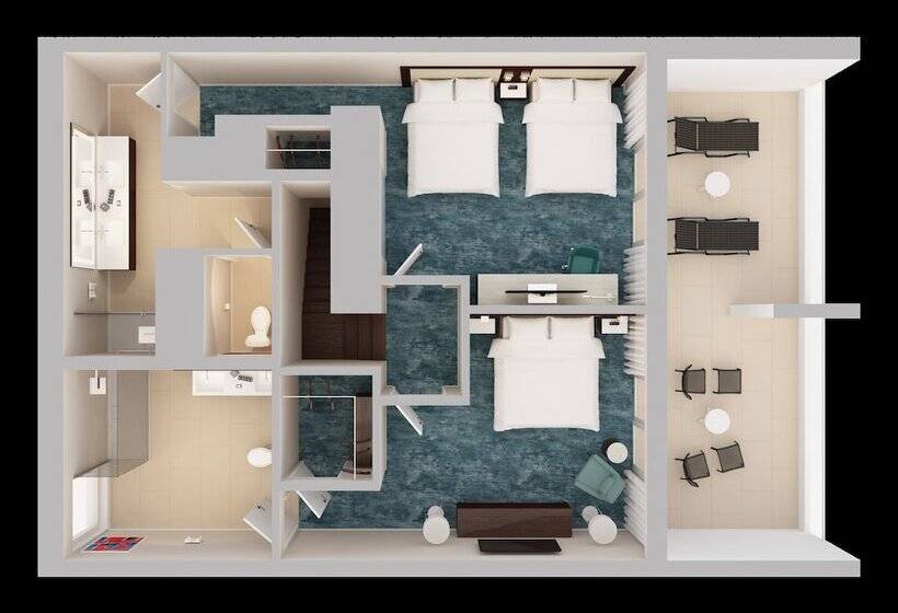 سوئیت 2 خوابه, Caribe Hilton