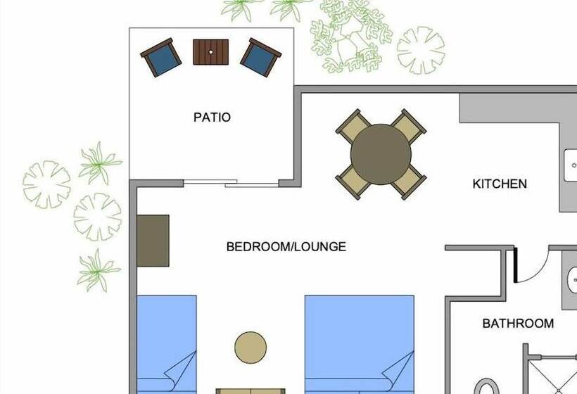 استودیو استاندارد با چشمانداز باغ, Lagoon Breeze Villas