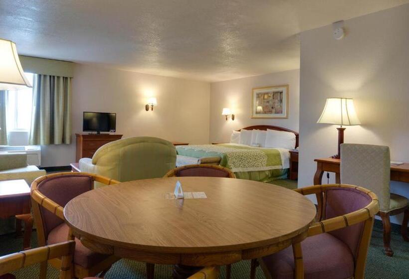 带大床的标准工作室, Days Inn & Suites By Wyndham Fullerton