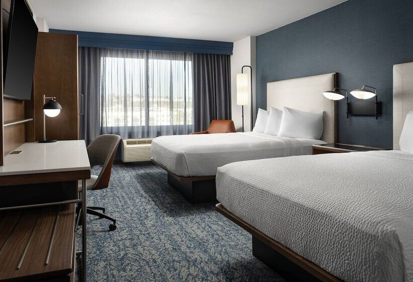 带2个双人床的标准工作室, Courtyard By Marriott San Diego Mission Valley/hotel Circle