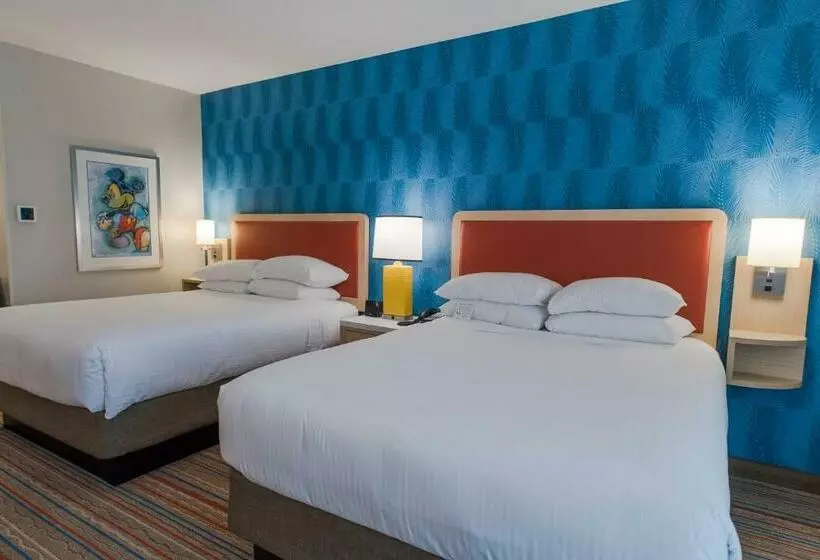 اتاق لوکس با چشم‌انداز استخر, Howard Johnson By Wyndham Anaheim Hotel & Water Playground