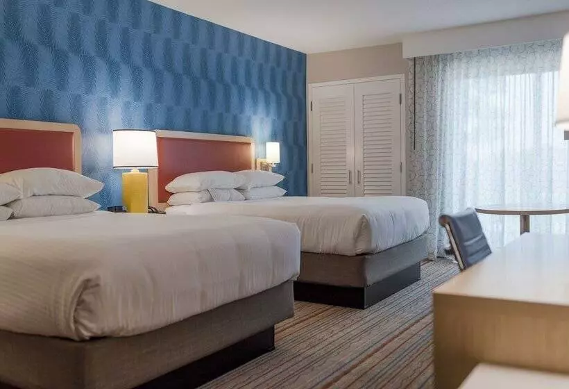 اتاق استاندارد با 2 تخت دوبل, Howard Johnson By Wyndham Anaheim Hotel & Water Playground