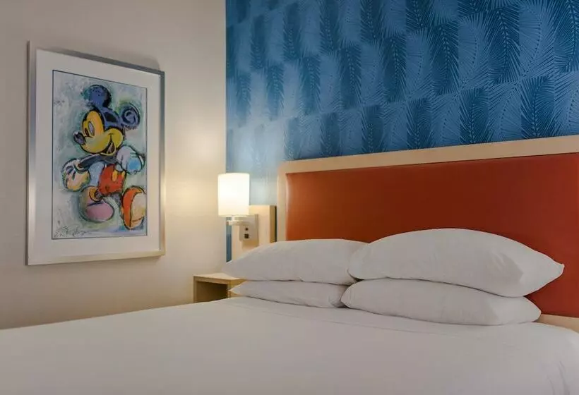 اتاق استاندارد با 2 تخت دوبل, Howard Johnson By Wyndham Anaheim Hotel & Water Playground