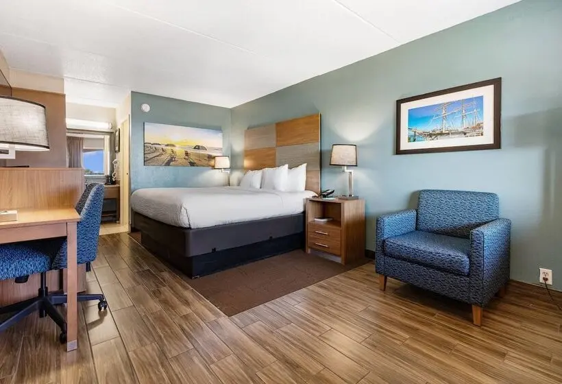 キングサイズベッドのスタンダードルーム, Clarion Pointe Galveston Beachfront
