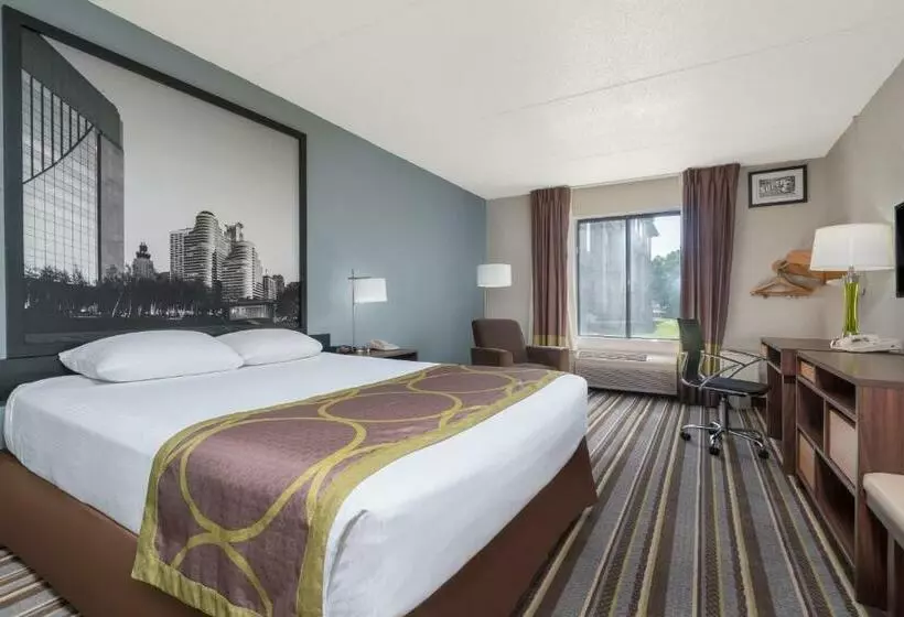 اتاق استاندارد با تخت بزرگ, Super 8 By Wyndham Bloomington/airport