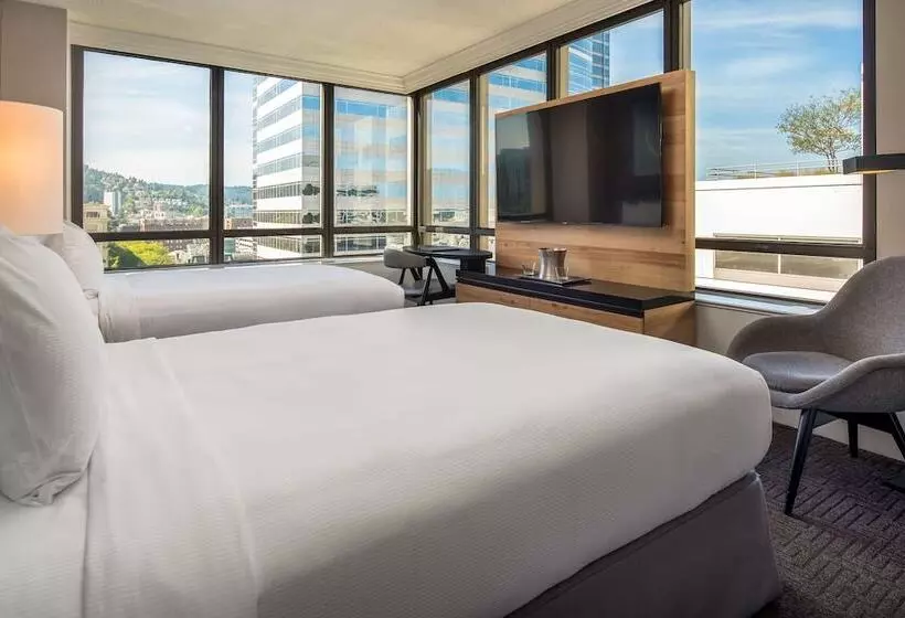 ２ダブルベッドのスタンダードルーム, Hilton Portland Downtown