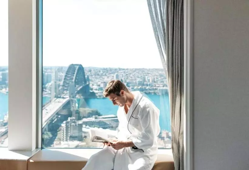 キングサイズベッド、ビュー付きデラックスルーム, Shangrila Sydney
