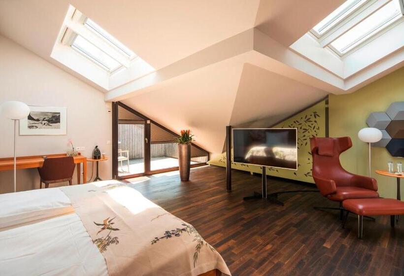 חדר דלוקס עם מרפסת, Hof Weissbad