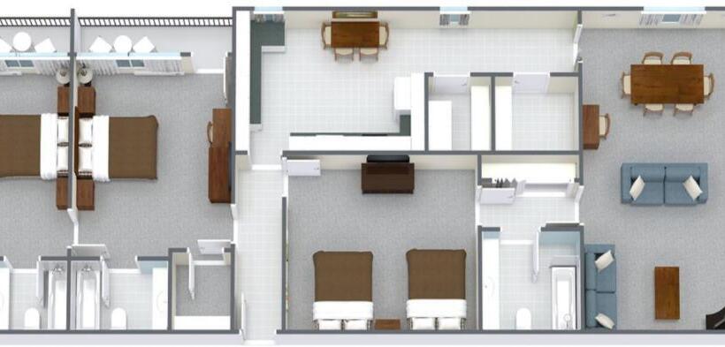 דירת פנטהאוז 1 חדרי שינה, Holiday Sands South