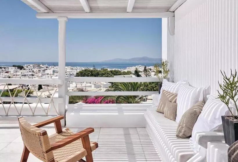 اتاق استاندارد با تراس و چشمانداز پانوراما, Belvedere Mykonos Main Hotel The Leading Hotels Of The World