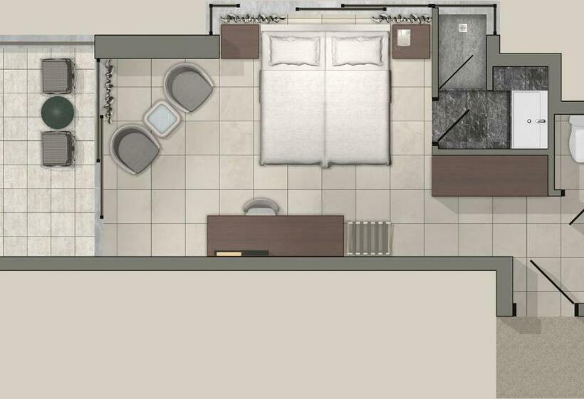 חדר דלוקס נוף לים, Aquila Porto Rethymno