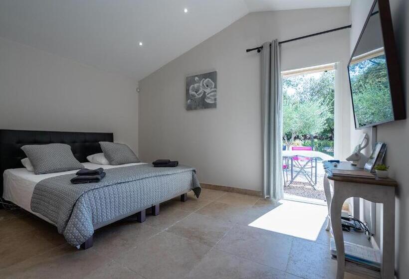 חדר סטנדרט עם מיטת קינג, Mas La Chêneraie Lourmarin   Au Calme, à 10 Mn Du Centre Ville à Pied