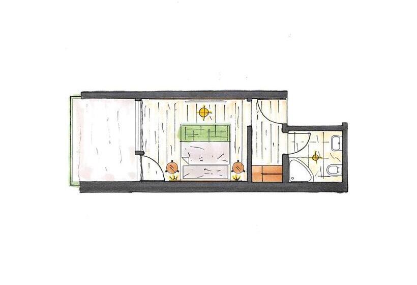 バルコニー付きシングルスタンダードルーム, Natura Hotel Bodenmais   Inkl Soft  Und Heißgetränkeflat