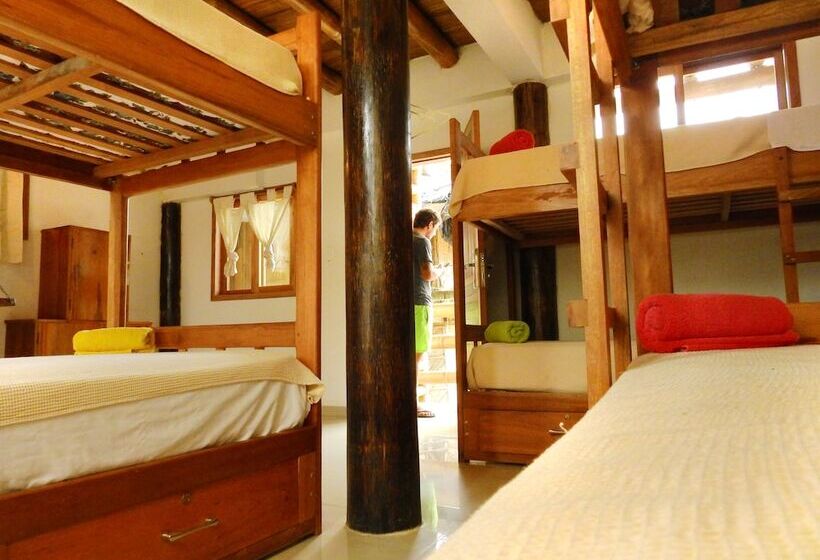 Кровать в Общей Комнате, La Facha Hostel Restaurant Surf