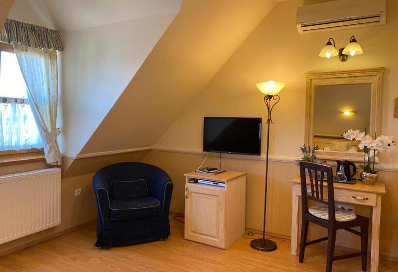 اتاق استاندارد با چشم‌انداز باغ, Rigótanya Relax & Wellness Panzió Bükfürdő