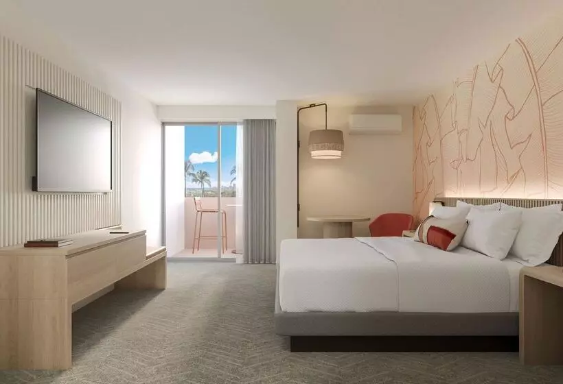 身障者適用キングサイズベッドルーム, Romer Waikiki At The Ambassador