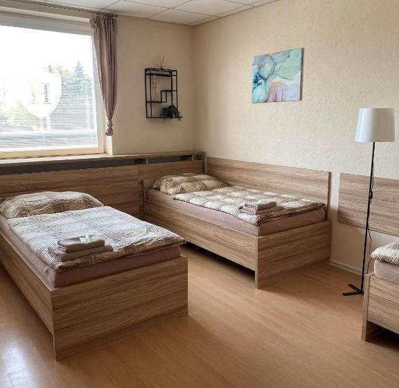 标准三人间共用浴室, Hostel Hodonín