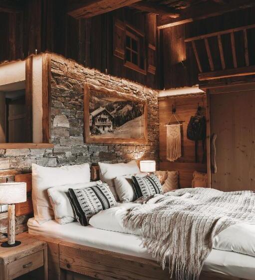 غرفة ديلوكس مزودة بشرفة, Jufenalm Boho Hotel & Restaurant