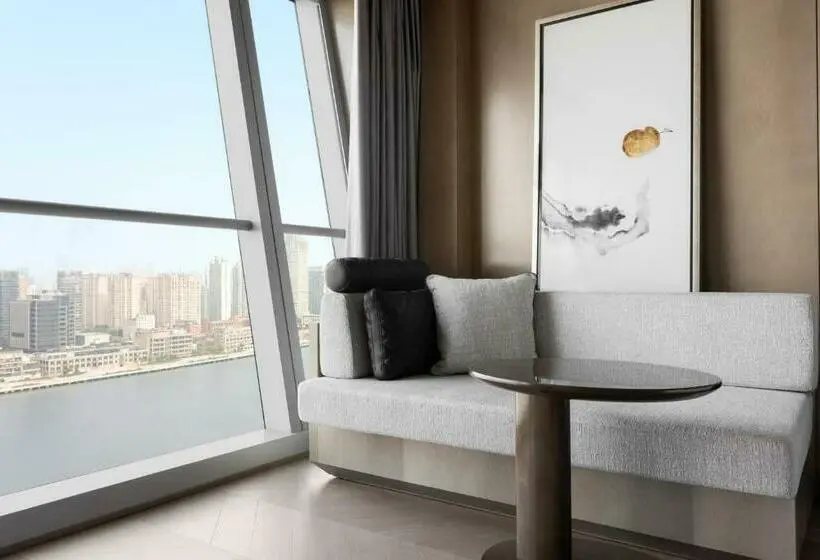 キングサイズベッドのデラックスルーム, Jw Marriott Marquis Hotel Shanghai Pudong