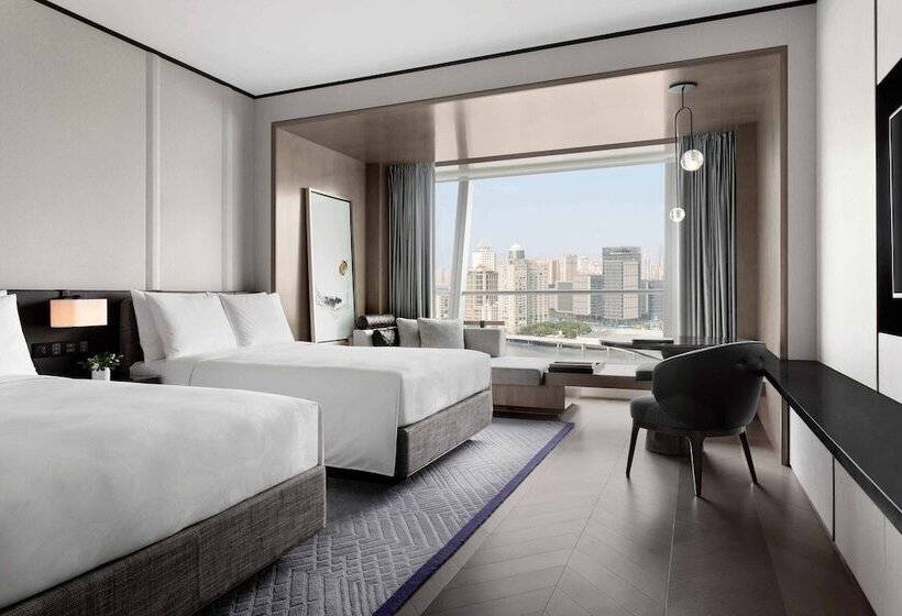 스탠다드 룸 더블 침대 2개, Jw Marriott Marquis Hotel Shanghai Pudong