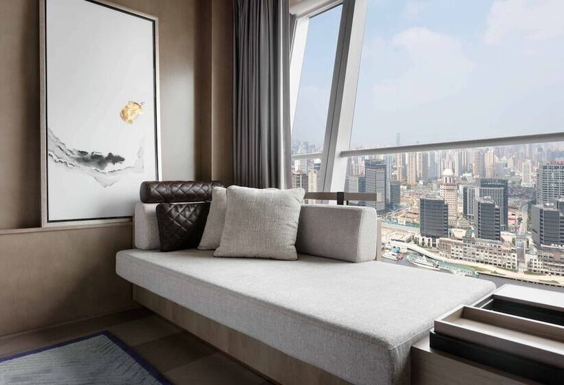 스탠다드 룸 더블 침대 2개, Jw Marriott Marquis Hotel Shanghai Pudong