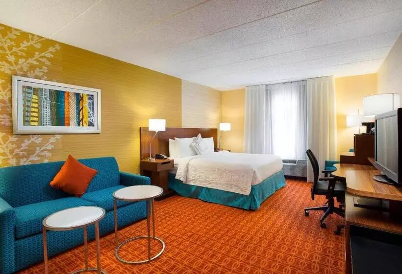 キングサイズベッドのスタンダードルーム, Fairfield Inn & Suites Chicago Midway Airport