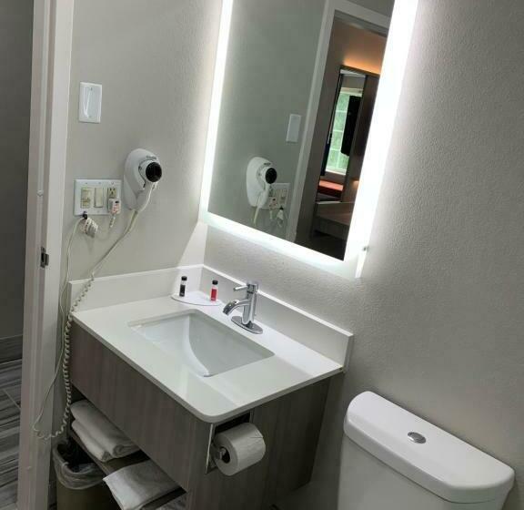 带大床的豪华间, Microtel Inn By Wyndham Charlotte Airport