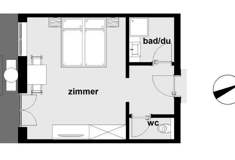 バルコニー付きスタンダードルーム, Alpina&more Apartments I Zimmer