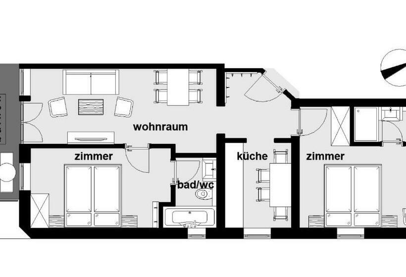 Апартаменты 1 Спальня с Балконом, Alpina&more Apartments I Zimmer