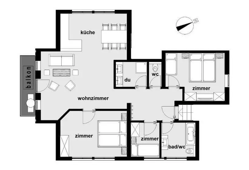 ３ベッドルームアパートメント, Alpina&more Apartments I Zimmer